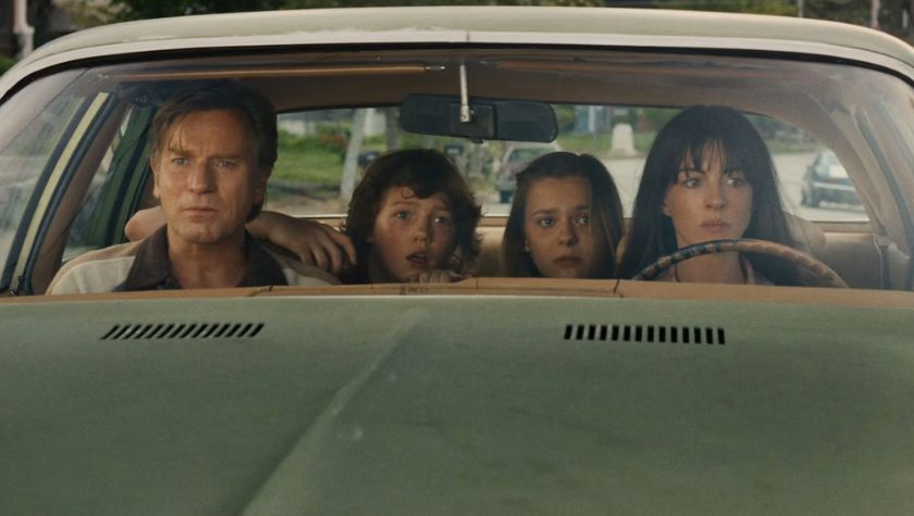 Ewan McGregor, Christian Convery, Maisy Stella, and Anne Hathaway in 'The End of Oak Street'.