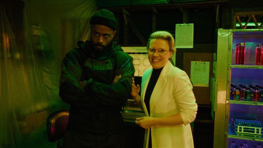LaKeith Stanfield and Kate McKinnon in 'The Wrong Girls'