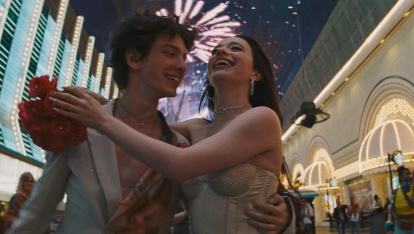 Mark Eydelshteyn and Mikey Madison in 'Anora'