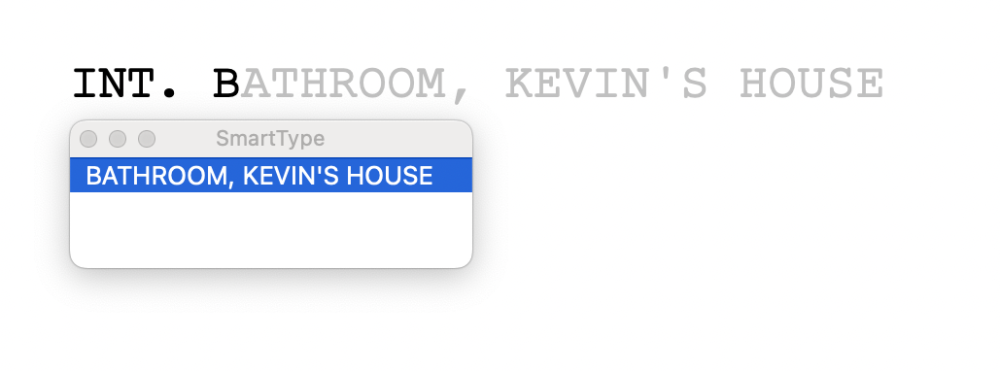 image of the SmartType pop-up featuring location options