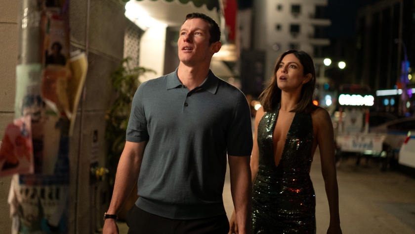 Callum Turner and Monica Barbaro in 'One Night Only'