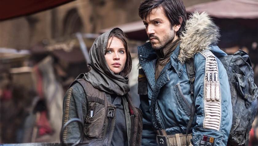 Felicity Jones and Diego Luna in 'Rogue One: A Star Wars Story'