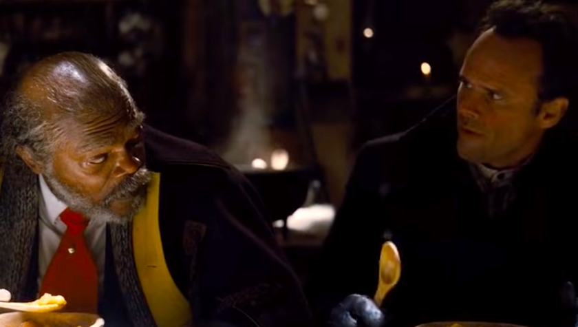 Samuel L. Jackson and Walton Goggins in 'The Hateful Eight'