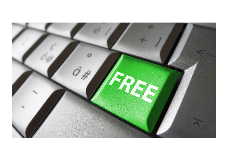 Image of a keyboard with the word 'Free' punctuated in green