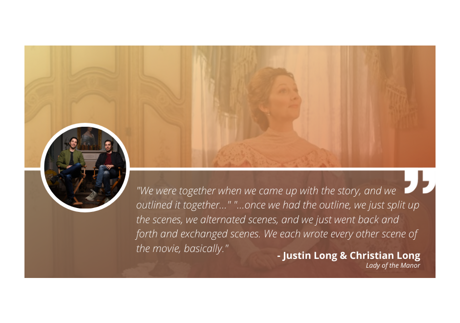 Write On with Lady of the Manor’ Co-Writers and Directors Justin Long and Christian Long