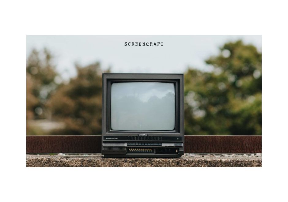 Television in front of a natural background