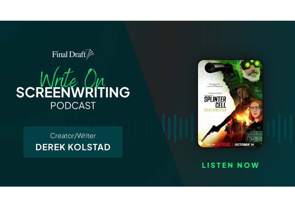 Write On image featuring the poster 'After the Hunt' with sound waves in the background