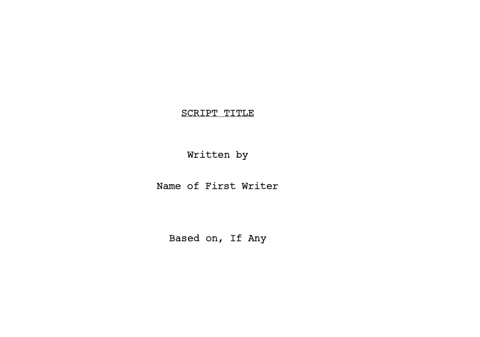 How to Format a Screenplay Title Page (Free Template Included)