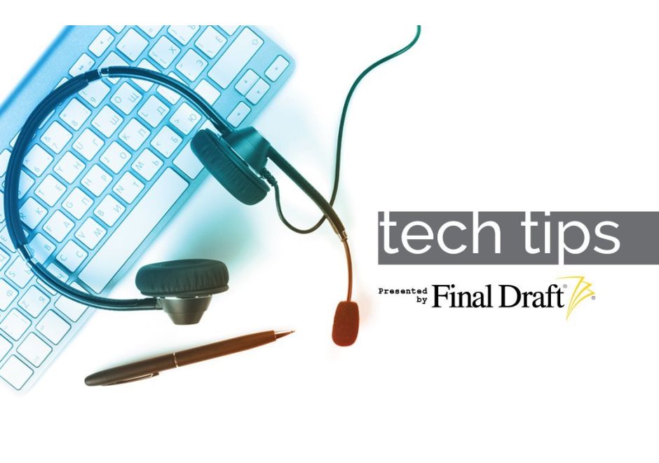 Tech Tips: How to Reformat Paragraphs in Final Draft 10