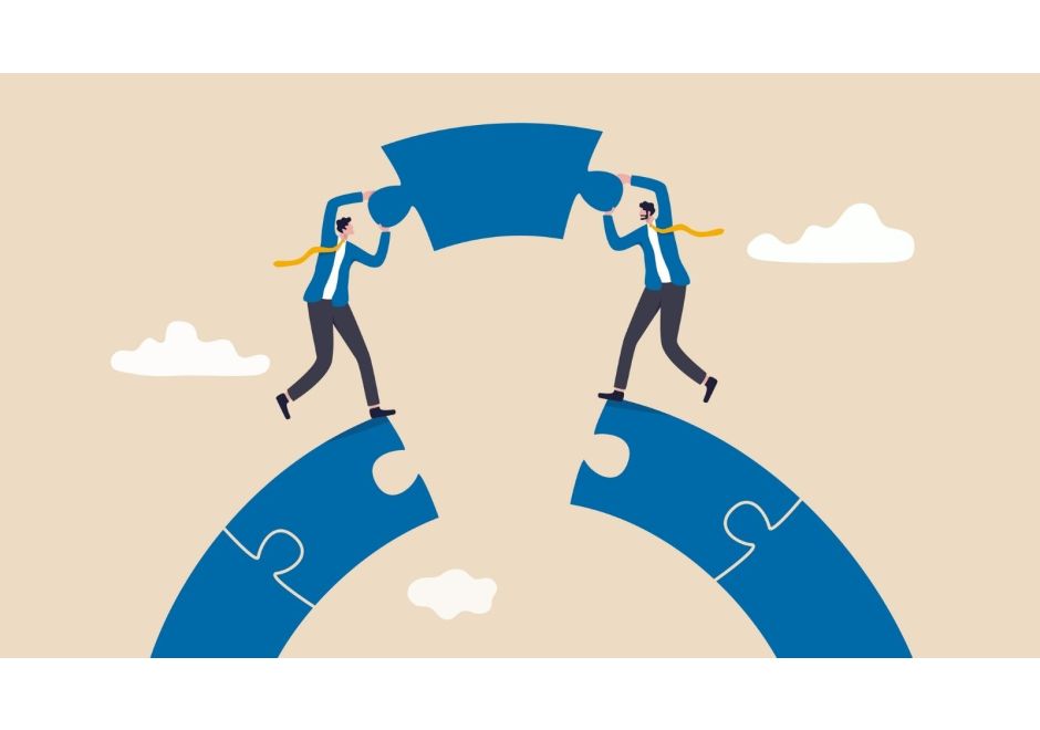 two men holding final puzzle piece - avoid filler scenes