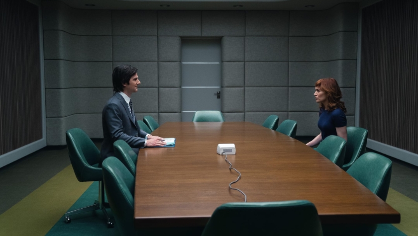 Adam Scott and Britt Lower in 'Severance'