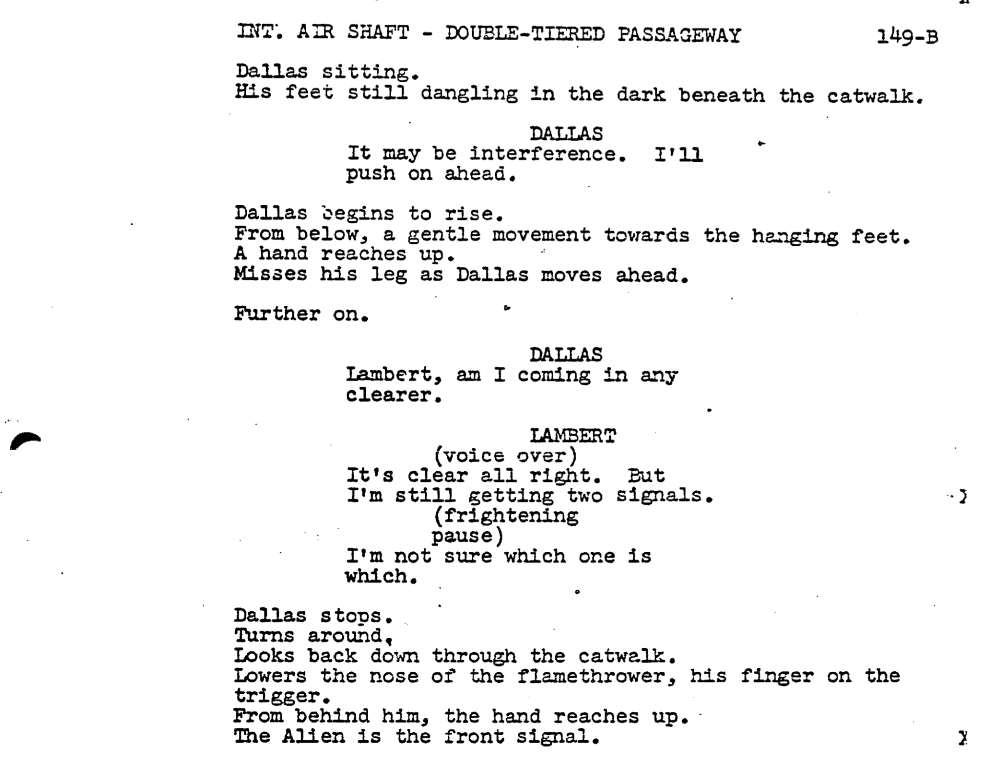 script snippet from 'Alien'