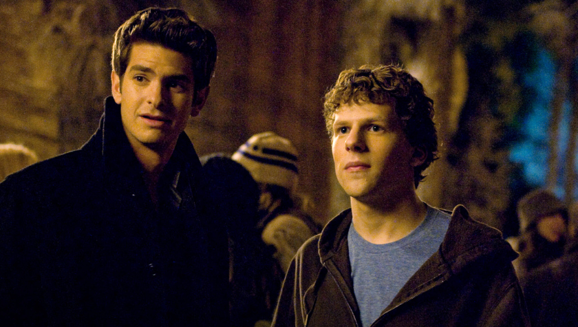 Andrew Garfield and Jesse Eisenberg in 'The Social Network'