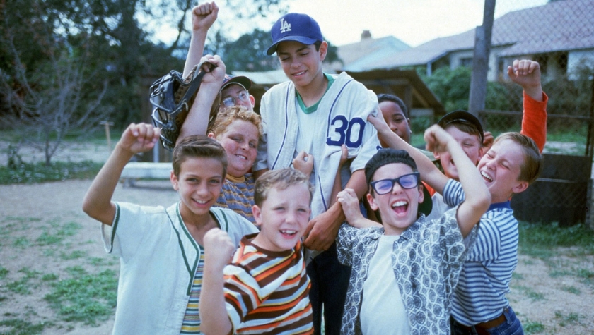 Brandon Quintin Adams, Victor DiMattia, Grant Gelt, Tom Guiry, Chauncey Leopardi, Shane Obedzinski, Patrick Renna, Mike Vitar, and Marty York in 'The Sandlot'