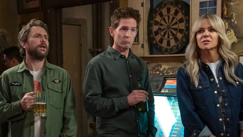 Charlie Day, Glenn Howerton, and Kaitlin Olson in 'It's Always Sunny in Philadelphia'