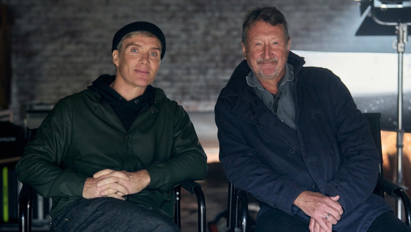 Cillian Murphy and Steven Knight behind the scenes in 'Peaky Blinders: The Immortal Man'