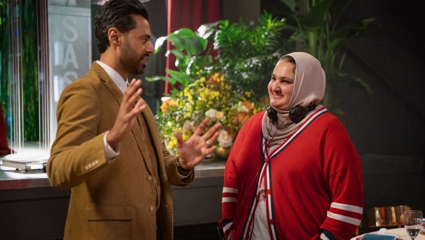 Hasan Minhaj and Lena Khan behind the scenes in 'Best of the Best'