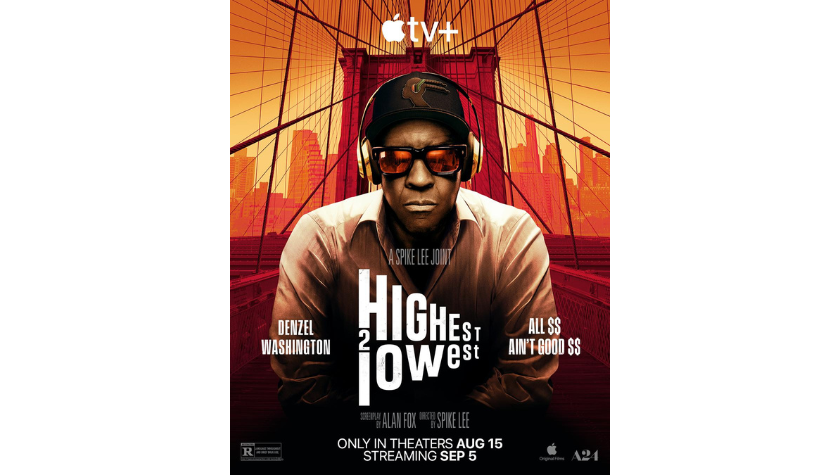 'Highest 2 Lowest' movie poster featuring Denzel Washington