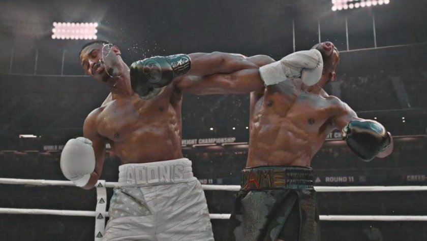 Michael B. Jordan and Jonathan Majors in 'Creed III'