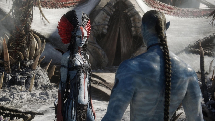 Oona Chaplin and Stephen Lang in 'Avatar: Fire and Ash'