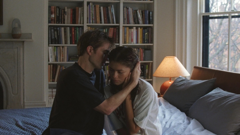 Robert Pattinson comforts Zendaya in an intimate scene from 'The Drama'