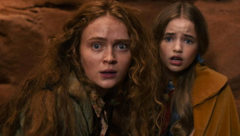 Sadie Sink and Nell Fisher in 'Stranger Things'