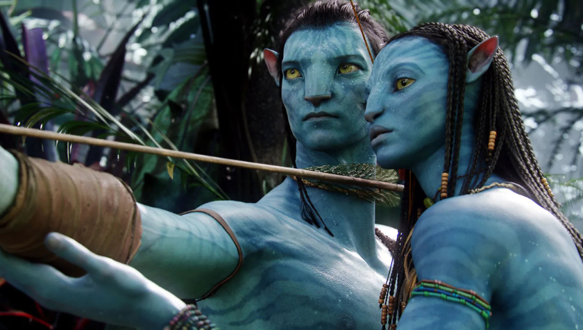 Sam Worthington and Zoe Saldaña in 'Avatar'