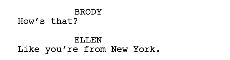 Image of dialogue between Brody and Ellen from 'Jaws'