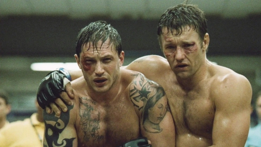 Tom Hardy and Joel Edgerton in 'Warrior'
