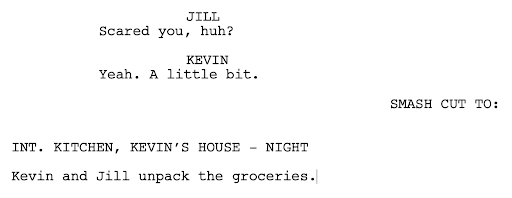 Image displaying SMASH CUT TO on the bottom right of the page