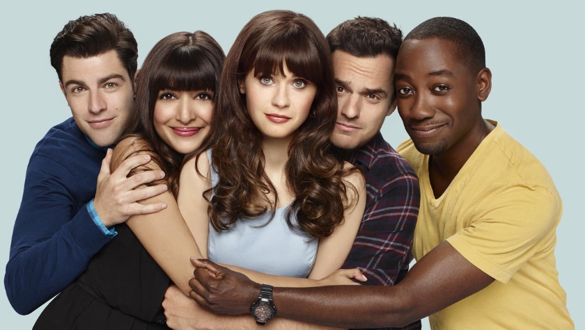 Zooey Deschanel, Max Greenfield, Hannah Simone, Lamorne Morris, and Jake Johnson in 'New Girl'