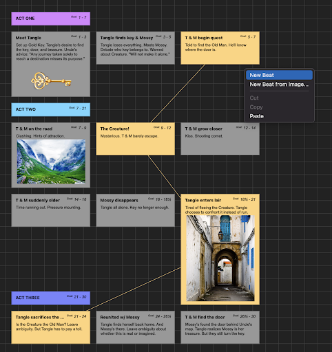 Image of the 'Tangle and Moss' beatboard displayed in midnight mode